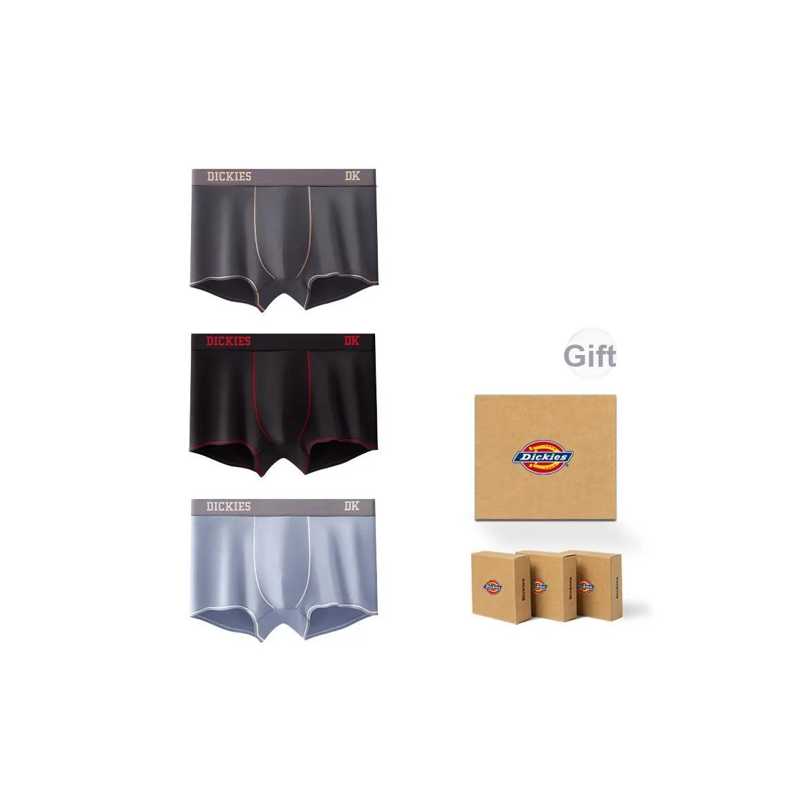 Dickies Высокая эластичность Спорт Легкие Боксеры Мужские Коробка 3 упаковки