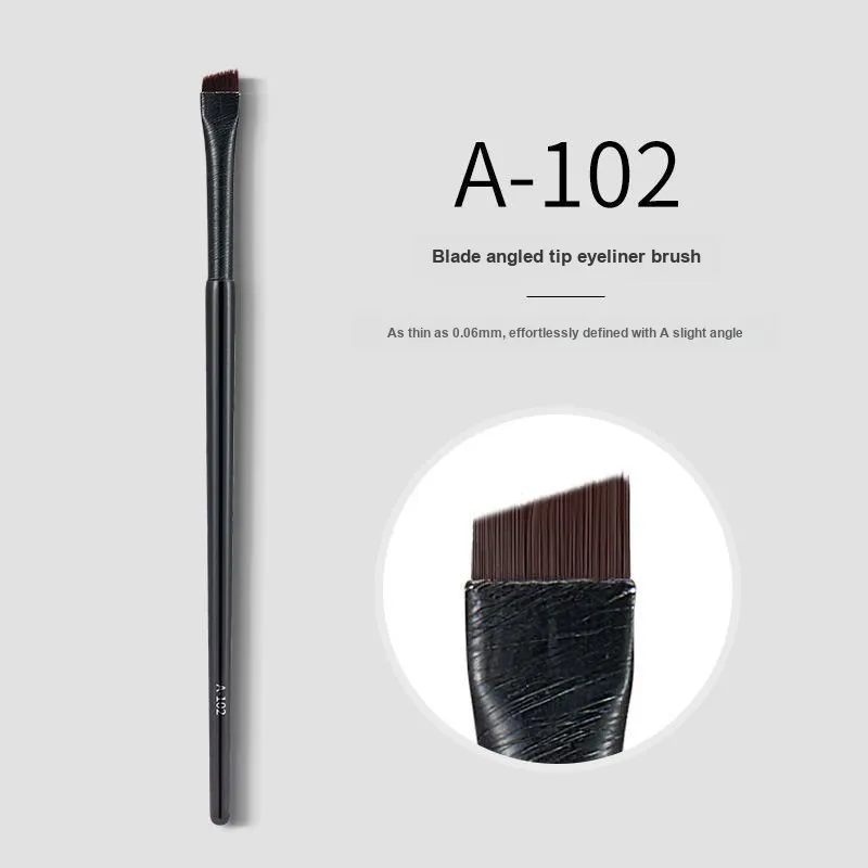 GECOMO Blade Angled Tip Eyebrow Brush+Oil Absorbing Paper Combination, Built in Mirror Powder Puff, Makeup Tool-5