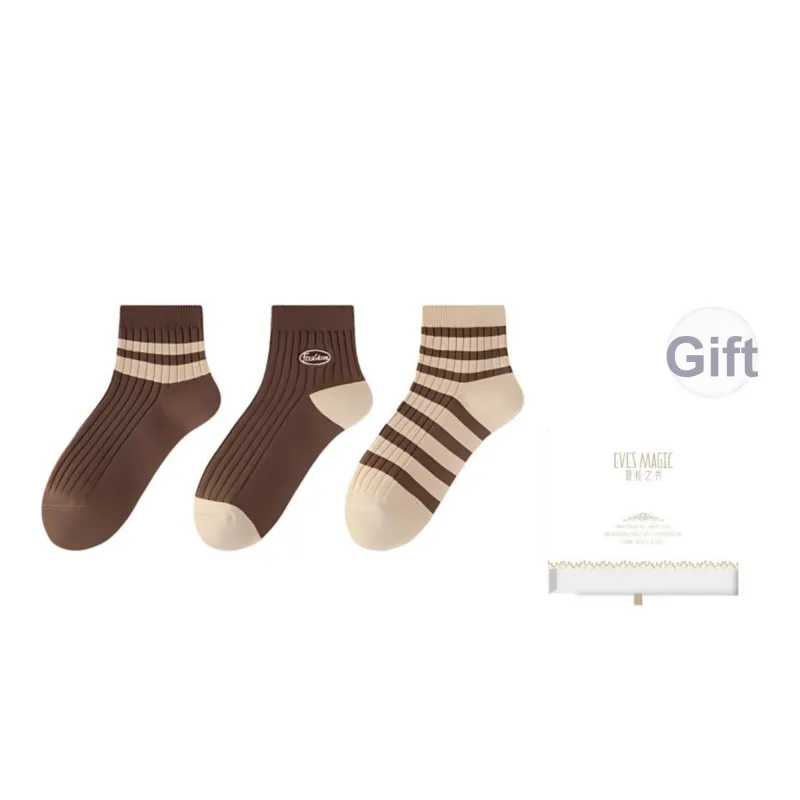 XIA.WA.ZHI.XIU Ankle Socks Women's Shopping Bag 3 Pack-2