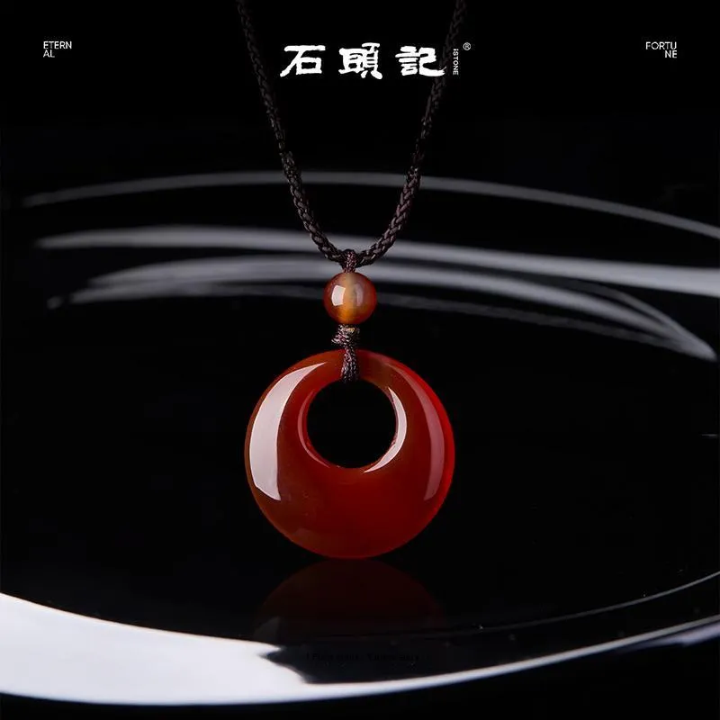 Stone Notes Agate Jade Necklaces Unisex-1