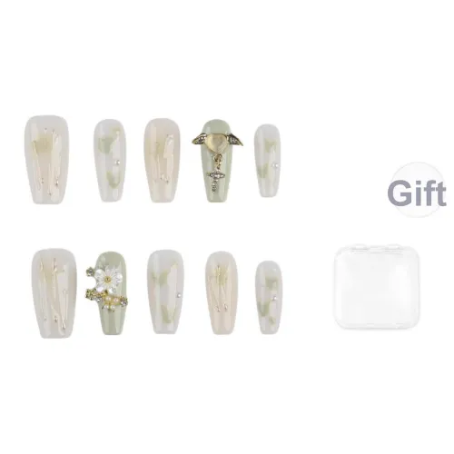 Song Biography Свежий Зеленый Осветляющий Мода Мягкий False Nail Средний LADDER 25 мм