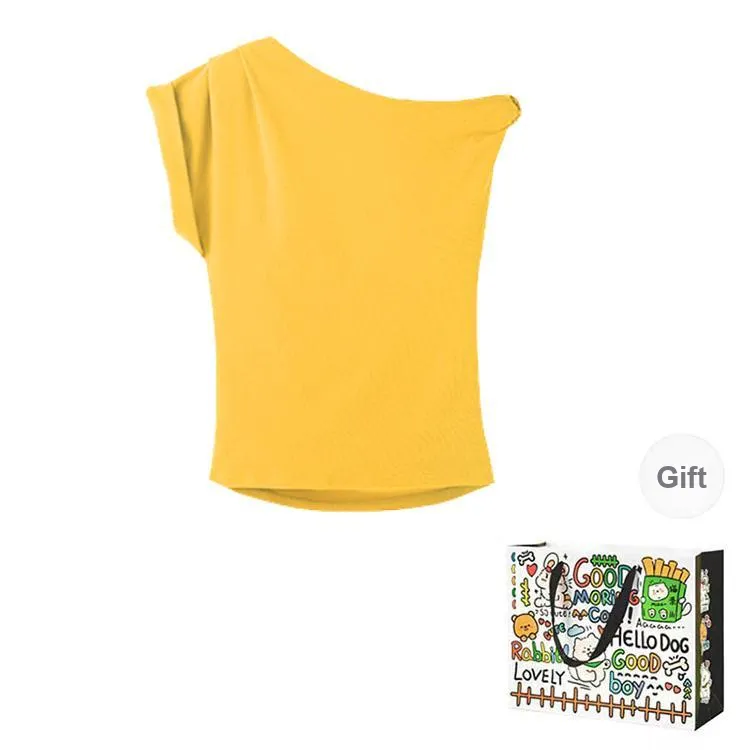 ZVJH T Shirts Women's Yellow Shopping Bag-1