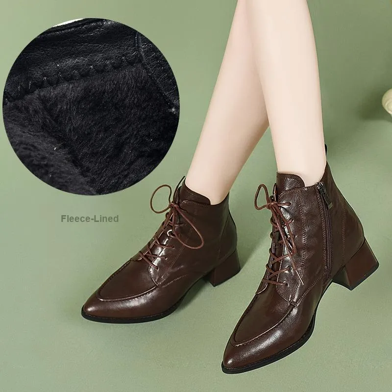 Devanro Ankle Boots Women's Black-4