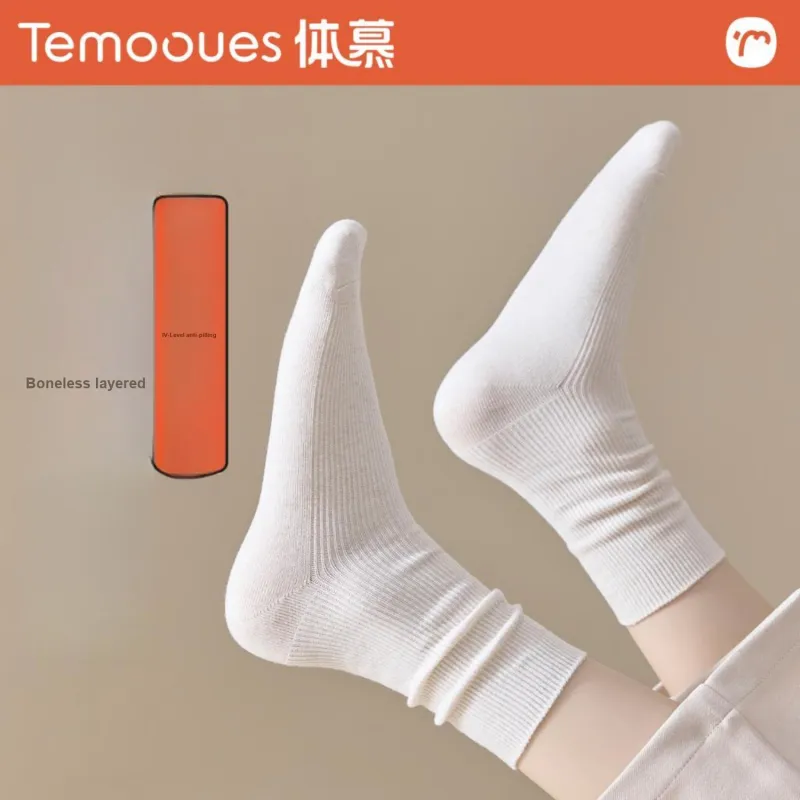 Temooues Mid-Calf Socks Women's Combo Set-3