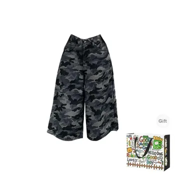HAPG Denim Shorts Women's Camouflage Shopping Bag