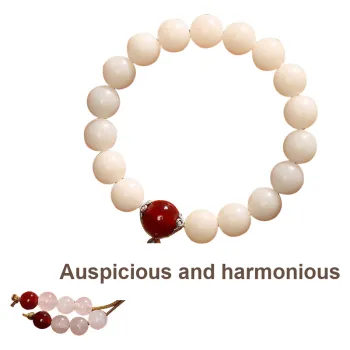 ZUIWENGLANGYASHANWENCHUANG White Jade Bodhi Bracelets Unisex