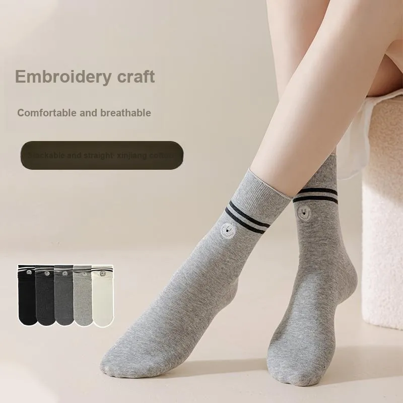 XIANSINIAO Knee High Socks Women's 5 Pack Mixed Color-1