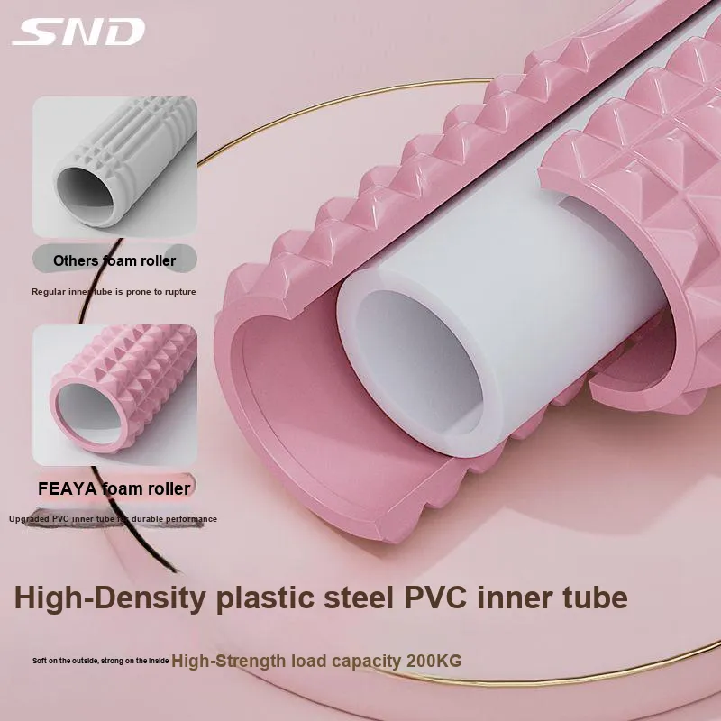 SND Hollow Foam Rollers Yoga Fitness Massage Rehabilitation Pink/Blue EVA+PVC Full Body-3