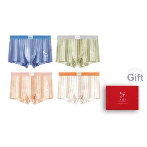 RED DRAGONFLY Хлопок Трусы Мужские 4 Пачки Подарочный Набор