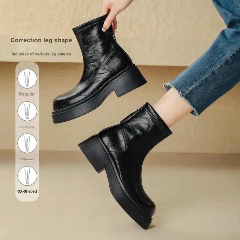 FOXER Ankle Boots Women's Black/Brown-14
