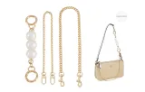 Gold-Tone (Pearl Extension Chain+Decoration Chain+Crossbody Chain)