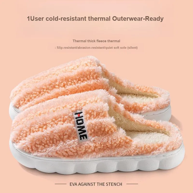Foot Recreation Winter Minimalist Style Suede Home Warm Small Starry Sky Embroidered Cotton Slippers Unisex-6