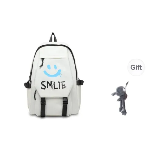 URBAN FOREST Nylon Backpack Unisex White & Blue/White & Black/Black & White/Black & Blue