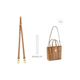 MCM 바스켓 백 옐로우 브라운 1.1cm 너비 90-120cm 및 금속 보호 링*2