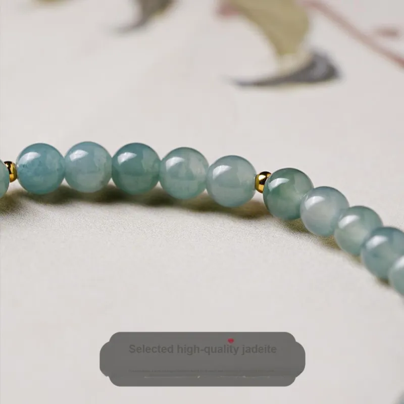 Phoenix Nirvana Ice Glutinous Blue Water Jadeite Bracelet Women's-3