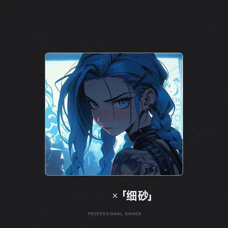 SALTOINC Good Looking Jinx Crystal Snow/Sand Mist Upgraded Resin FPS Professional Hard Esports Large Size Mouse Pads-5