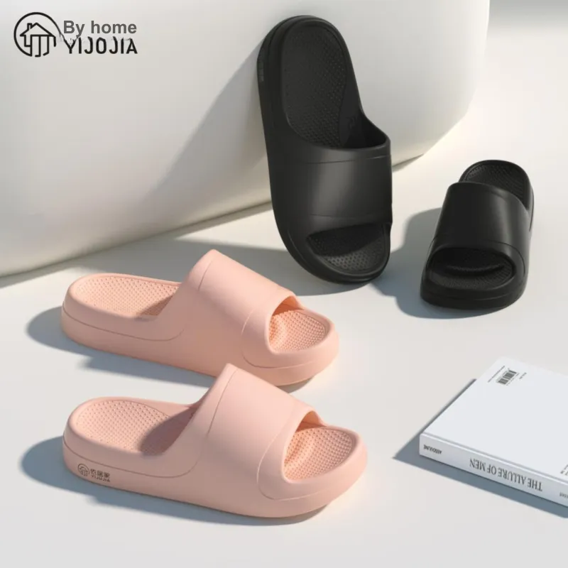 Stay At Home Outdoor Slip Resistant Waterproof Abrasion Resistant Platform Couple Same Style Slippers-7