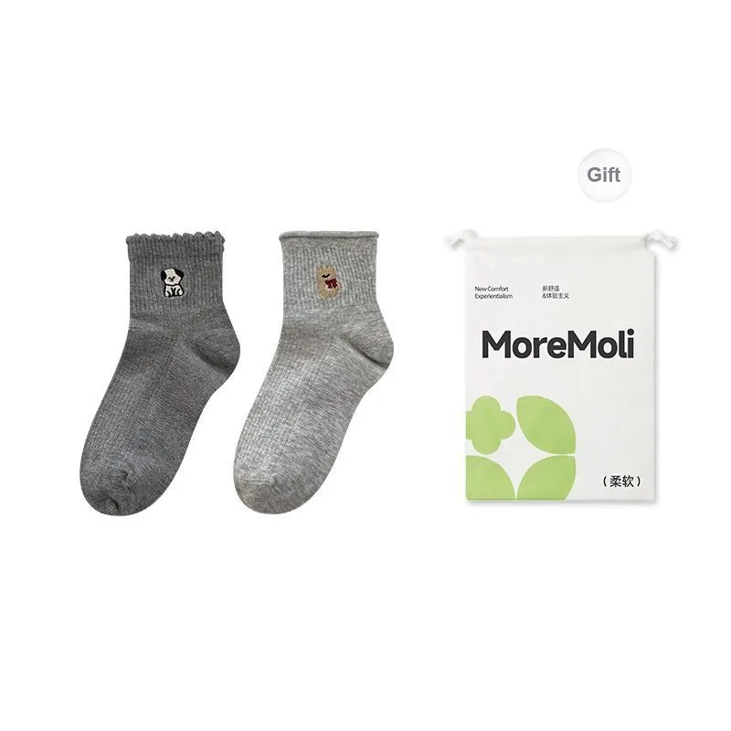 Moremoli Ankle Socks Women's Shopping Bag 2 Pack-3