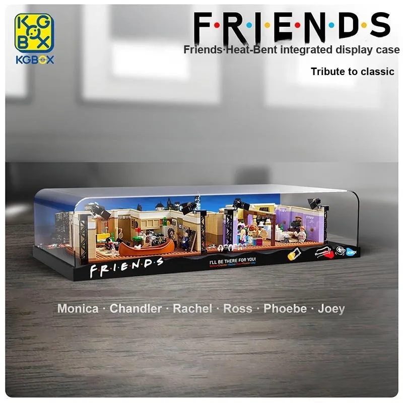 KGBOX Building Block 10292 'Friends' Apartment Figure Transparent Display Case Coffee Shop Acrylic Model Accessories-11