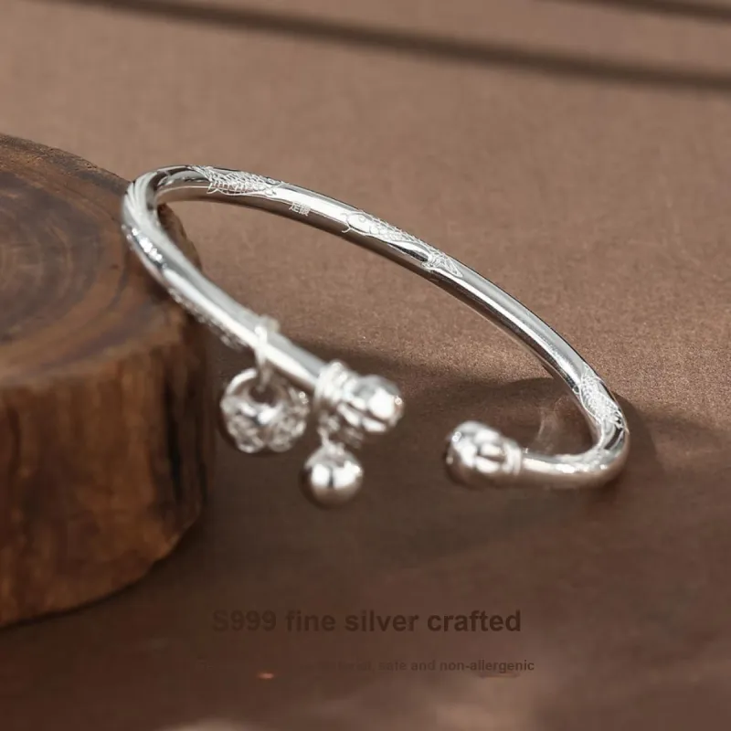 KINGFOCUS Sterling Silver Bangles Women's-3