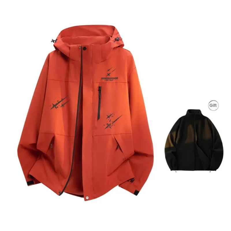 ROBINHOOD Water-Resistant Windproof Wear-Resistant Warm Windbreaker Jacket Unisex-9
