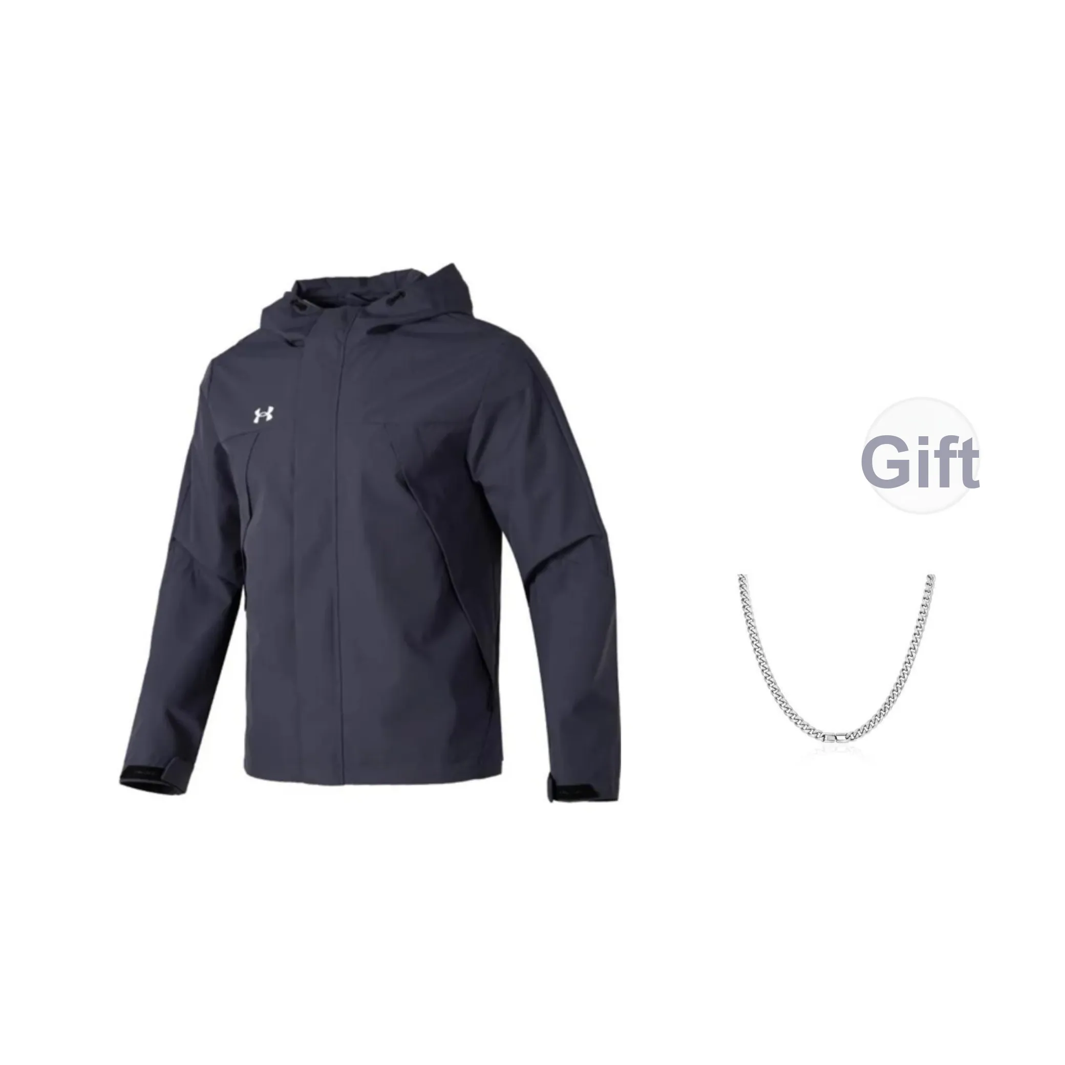 Under Armour Jackets Men Gray Comes With Necklace