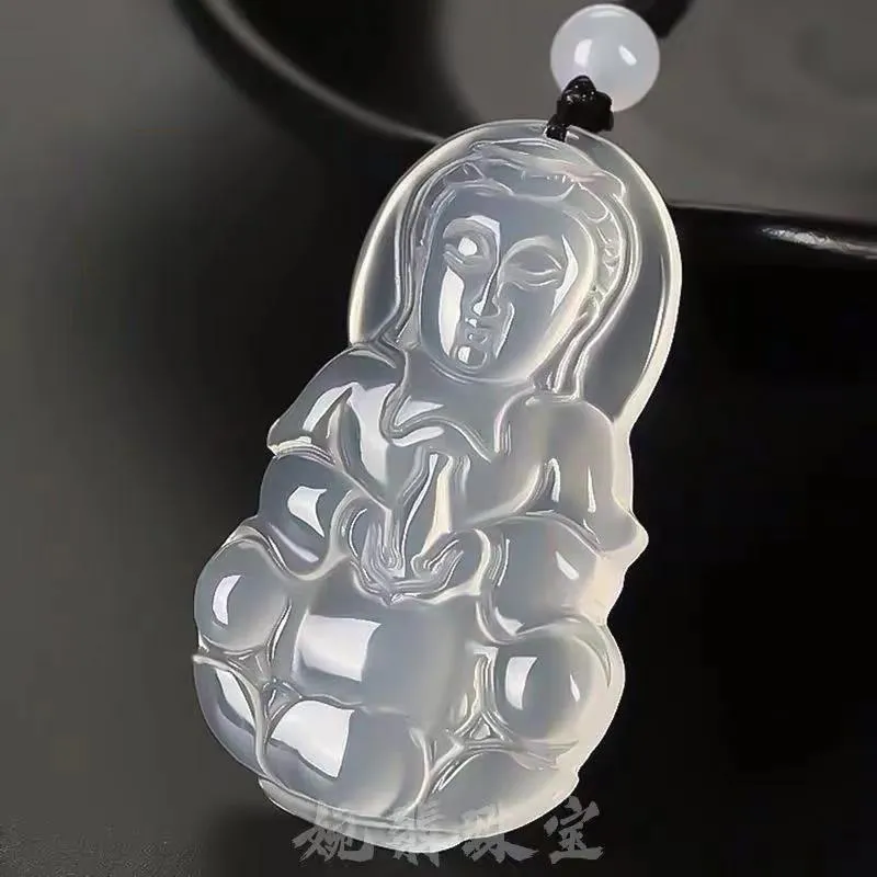 JUNWEN Chalcedony Necklaces Unisex-3