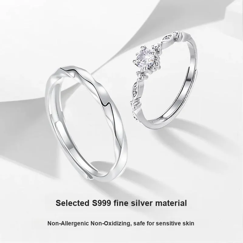 MISS TOOYA S999 Fine Silver Rings Unisex-2