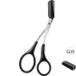Black Comb-in Eyebrow Clippers