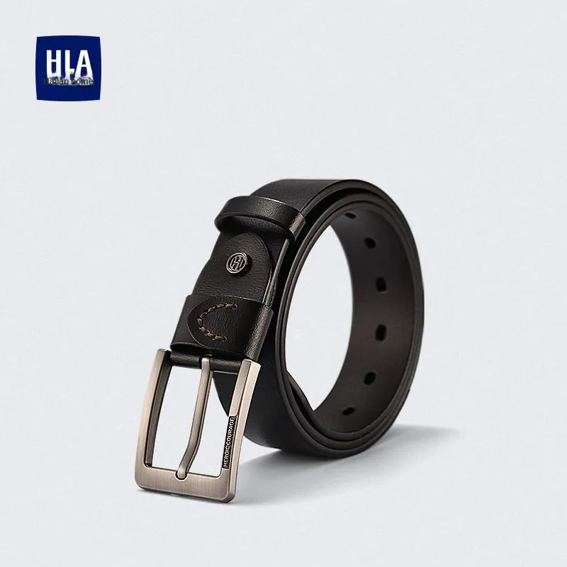 HLA Cow Leather Belt Men's 3.75cm-8
