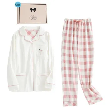 MIOJUER Pajama Set Spring And Fall Season Women's White