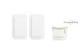 White Magnetic Clasp 1 Pair
