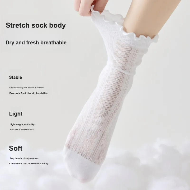 MIIOW Mid Calf Socks Women's 5 Pack-10