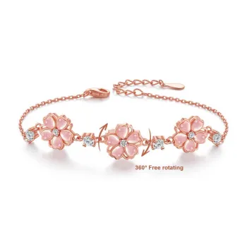 MOLADY Glass Cat Eye Bracelets Women's