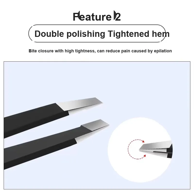 ZHENZI Precision Eyebrow Tweezers & Nose Hair Puller, Fake Eyelash Curler, And Facial Hair Grooming Tool-2