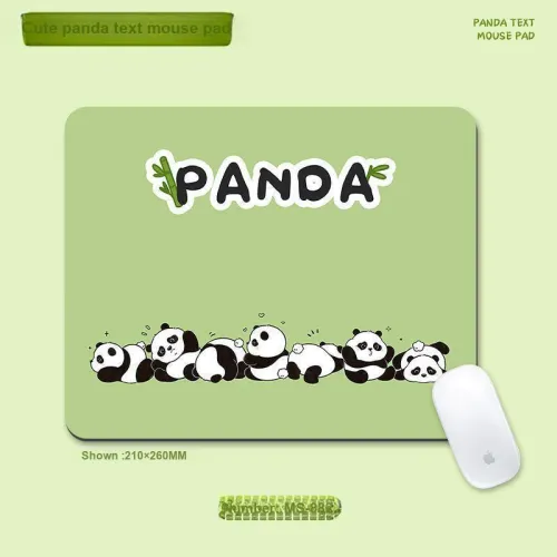 BIANFUQISHI Rubber+Fabric Cartoon Panda Small Size Cute Women's Office Computer Keyboard Desktop Pad Mouse Pads