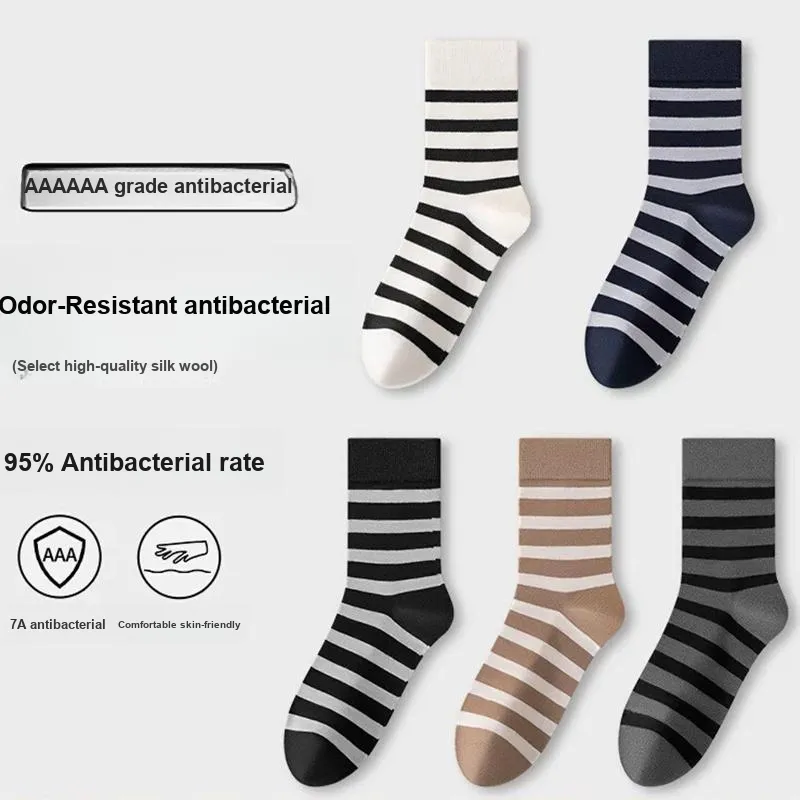 MIIOW Mid Calf Socks Men's 5 Pack-2