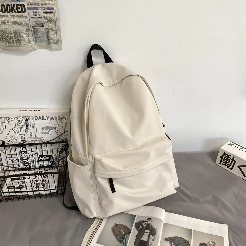 KAMLUI Nylon Fabric Backpacks Backpack Regular Unisex Burgundy/Black/Beige-18