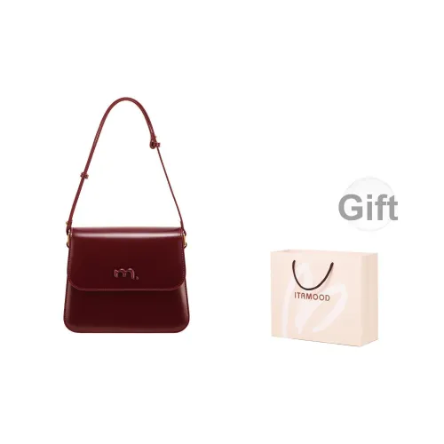 Miao Di Текстура Коровья кожа Сумка через плечо Сумка через плечо Стандартная Женская Анкора Красный