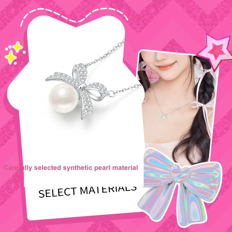 Barbie Synthetic Cubic Zirconia Necklaces Unisex-2