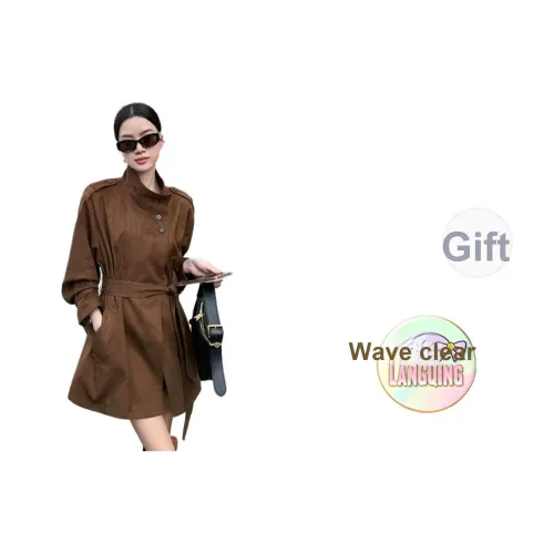 LANGQING Женская тренч-куртка