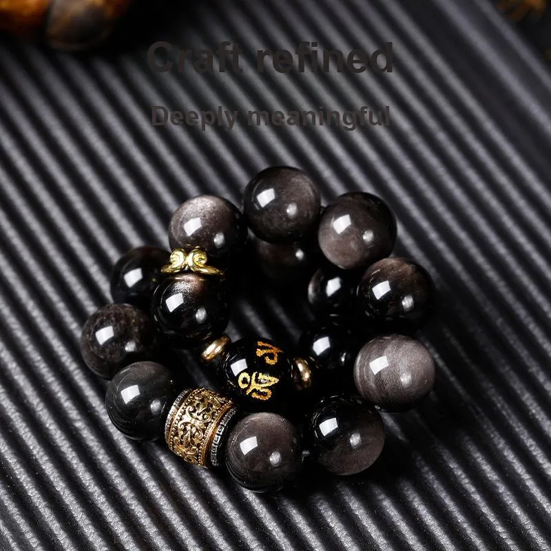 The Years Are Quiet Obsidian Bracelets Unisex-4