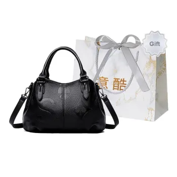 Cool PU Shoulder Bag Regular Unisex Black/Red