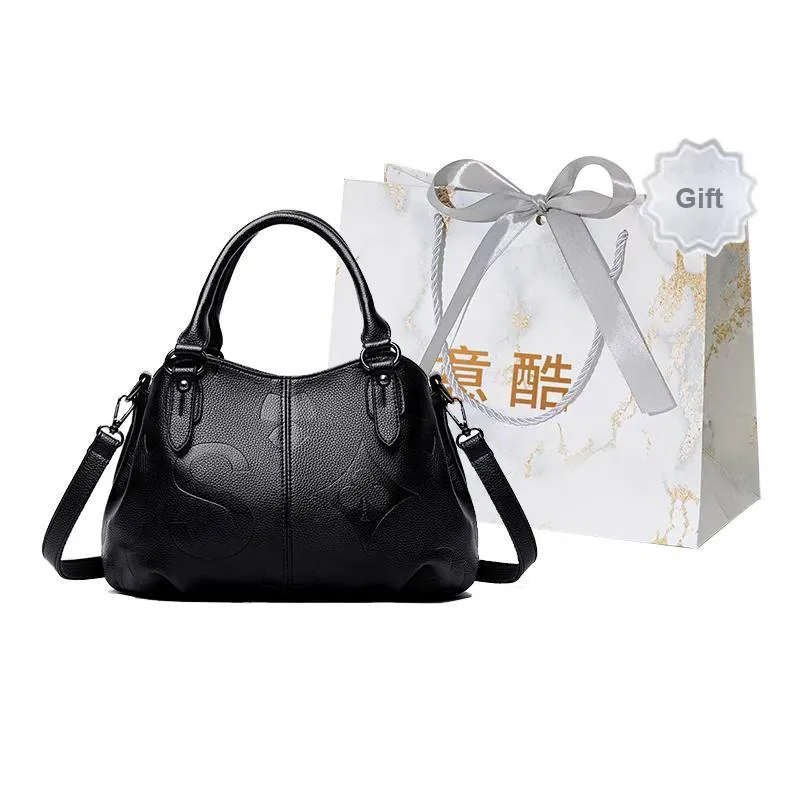Cool PU Shoulder Bag Regular Unisex Black/Red-0