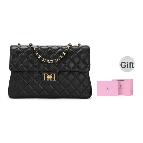 Roberta Di Camerino Овчина Цепочка Ромб Узор Сумка Маленькая Квадратная Сумка Сумка через плечо Средняя Женская Черная Коричневая