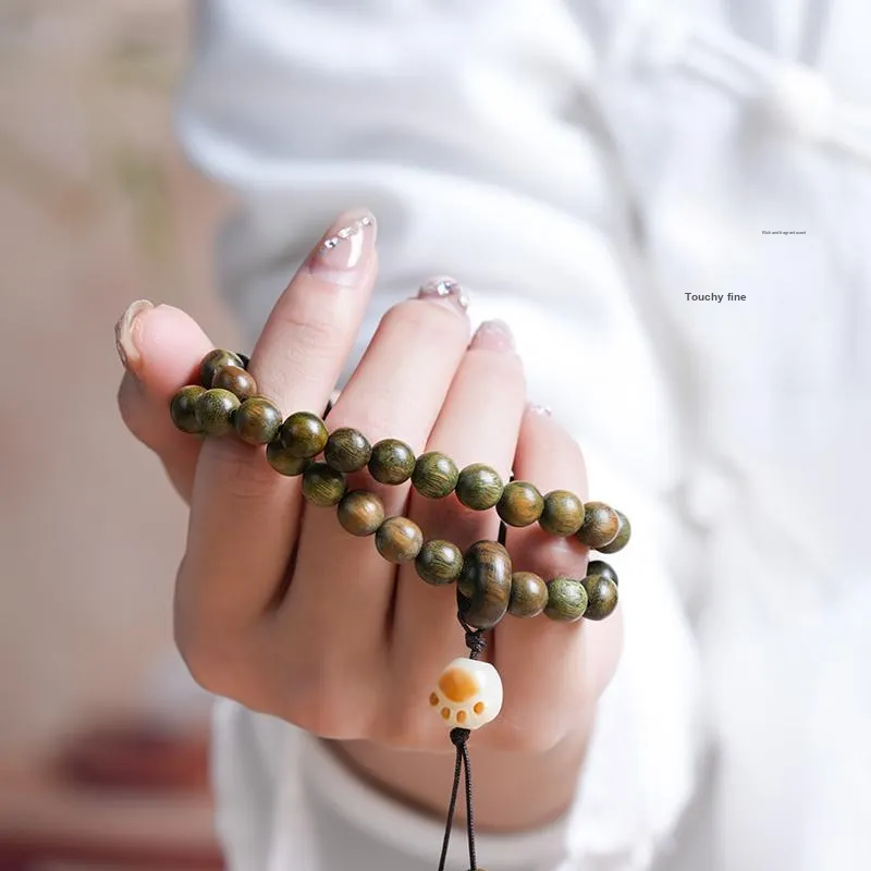 GUMUJIANG Green Sandalwood Wooden Bracelets Unisex-6