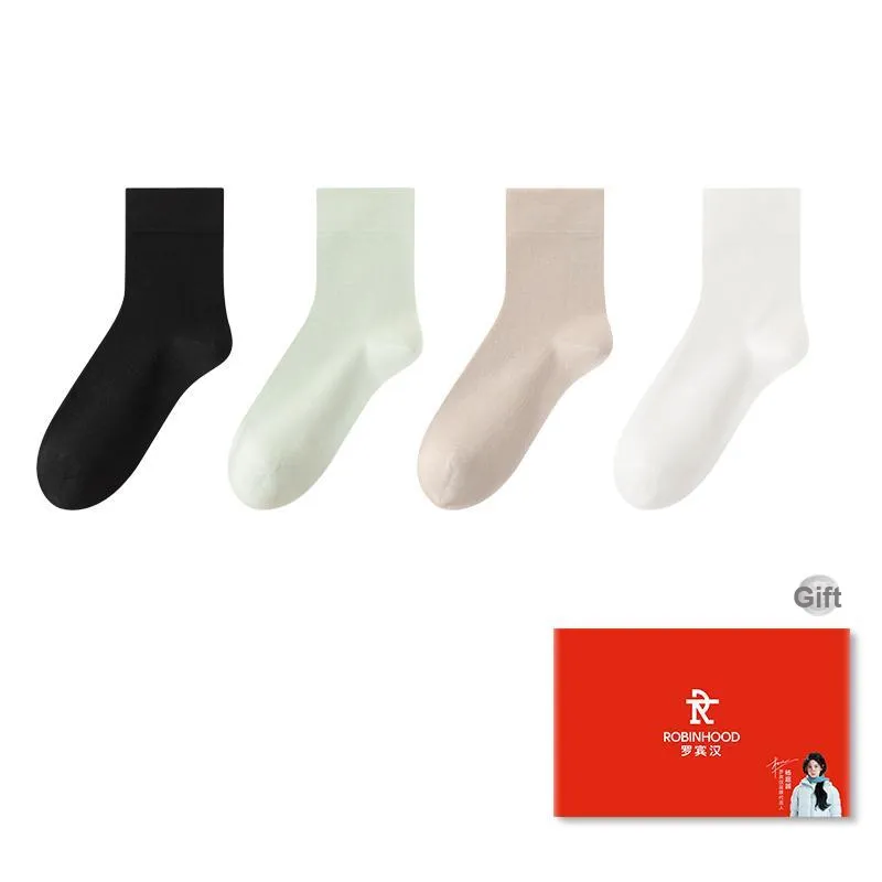 ROBINHOOD Mid Calf Socks Women's Box 4 Pack-5