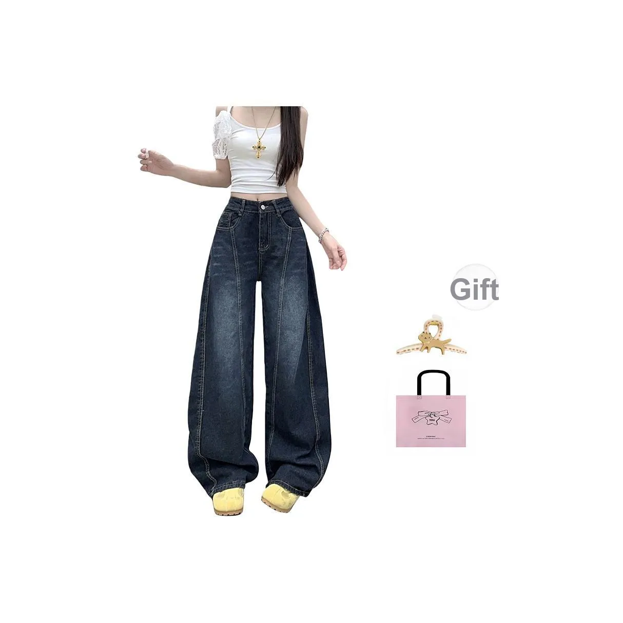 EVPGB Синий Флисовые Подкладочные Женские Джинсы