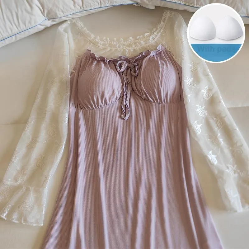 Sleeping Beauty Nightgown Women's Light Purple-3