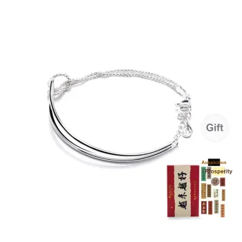 MEOBURLIY S925 Silver Bracelets Women's